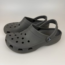 Crocs Unisex Adult Classic Clogs Gray Ultra Light Sandals Men's 7 Women's 9
