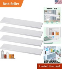 4 Pcs White Medicine Cabinet Shelves Replacement Melamine Medicine Cabinet Re...