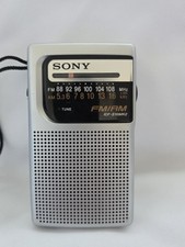 Sony ICF-S10MK2 FM/AM Transistor Portable Pocket Radio Silver Tested Working