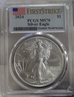 2024 US Silver Eagle $1 PCGS MS70 First Strike Flag Label
