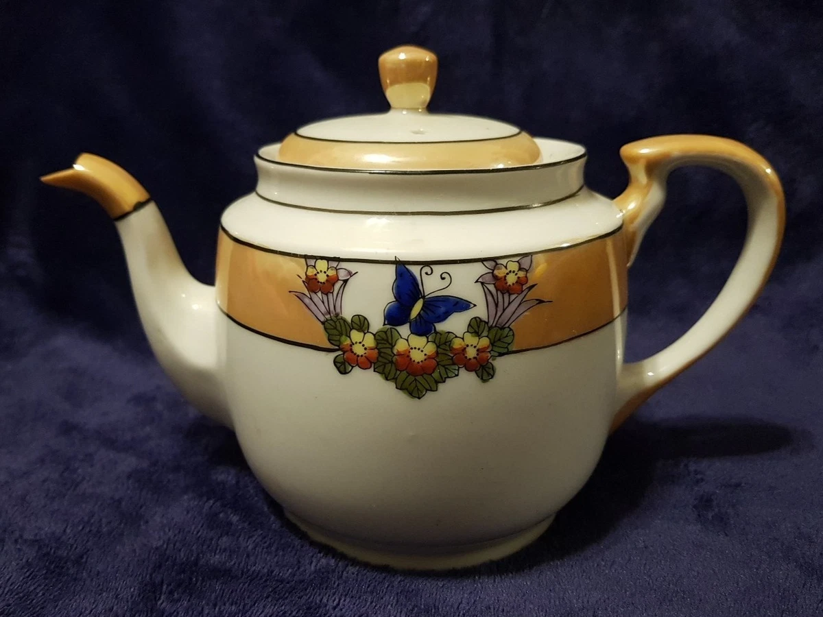 瓷器与陶器多色古董原版日本古董茶壶| eBay