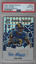2020 Mosaic Cam Akers Rookie Scripts (Autographed) Rookie Card #RS21 (PSA 10). rookie card picture