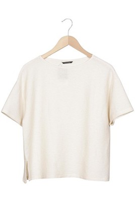 Comma T-Shirt Damen Shirt Kurzärmliges Oberteil Gr. 3XL Cremeweiß #x3qoz4b