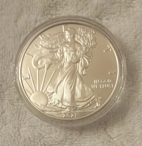 2021 American Silver Eagle Type 1 Dollar $1 uncirculated Excellent
