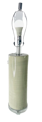 Uttermost Zesiro Modern Table Lamp Beige Ceramic Nickel Crystal NWT LAMP ONLY - Picture 1 of 8