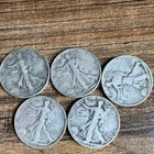 Liberty Walking Half Dollar Silver Coins Lot 1937 1938 1939 Circulated Business