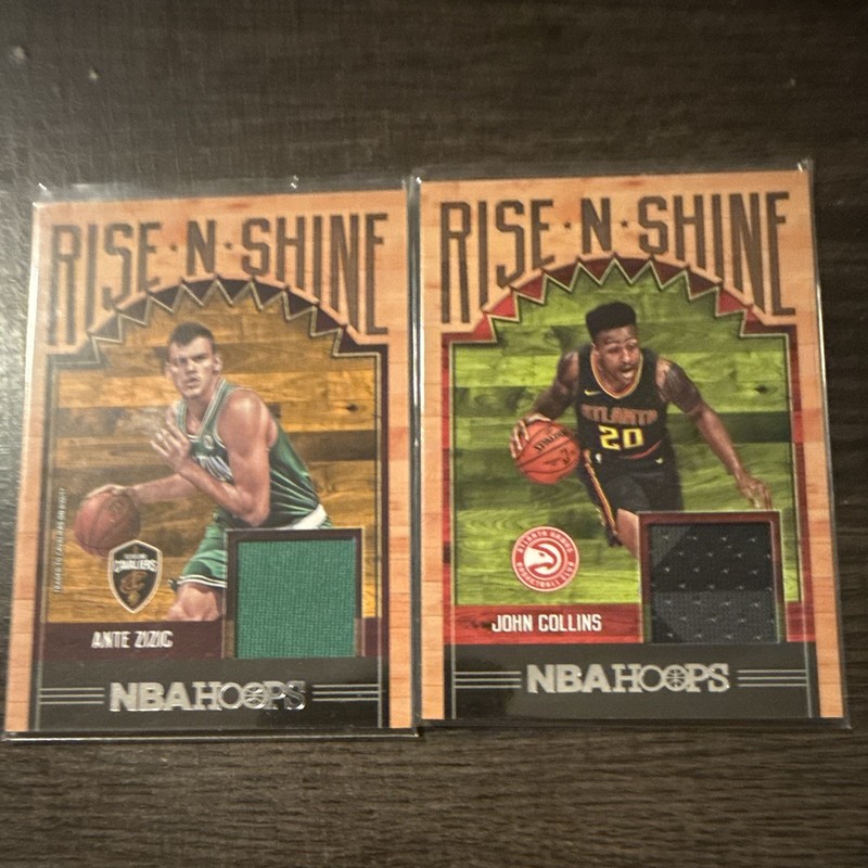 Panini 2017-18 NBA Hoops Rise N Shine Jersey Ante Zizic John Collins Lot 2