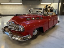 Vintage 1950's Alps Japan Tin Friction Red Buick Convertible Car Nice 