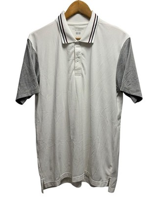 Uniqlo JW Anderson Roger Federer Men's Large White/Gray Dry-Ex Tennis Polo Shirt