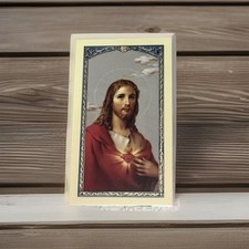 New Jesus Holy Card Laminated with prayer To The King Solemn Resolution Daily