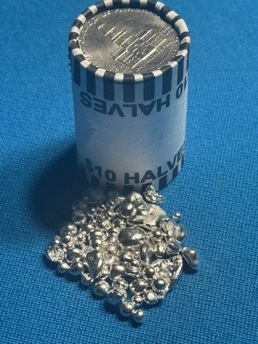 1 Roll of Unsearched Kennedy Half $'s + 3 Grams .999 Fine Silver Shot !
