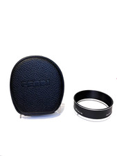 Vintage Petri 5.4cm Metal Clamp On Lens Hood w/ Case made in Japan