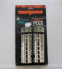 Mongoose BMX Bike Pegs Set Of 2 Model MG505T Chrome Free Style Bicycle