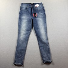 Express Womens Blue Denim Medium Wash High Rise Jegging Jeans Size 4s