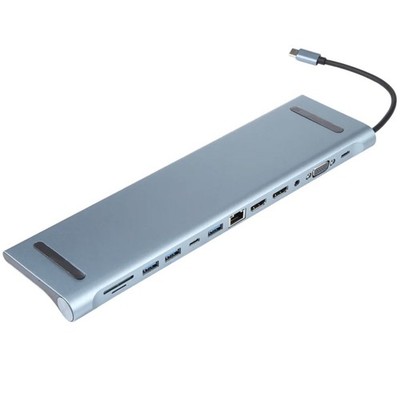 USB C 12-in-1 Triple Display Dockingstation für Laptop/MacBook