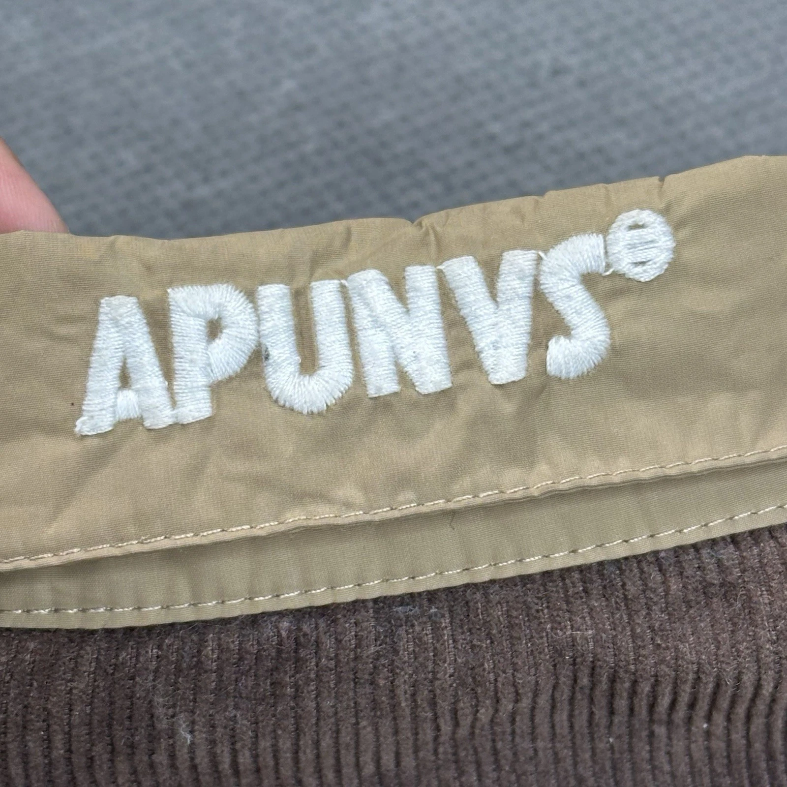 AAPE BY A BATHING APE Quilted Jacket Size Large Patches Military Beige Workwear image 13