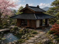 Japanese Samurai Lords Guest House #2  28mm T...