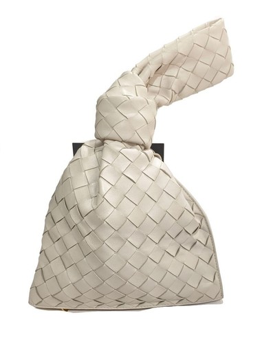 BOTTEGA VENETA Handbag Twist Intrecciato Leather WHT Used