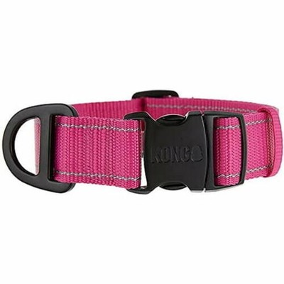 Kong Max - Ultra Durable Dog Collar - Small 10-14 in - Pink - Strong Thread