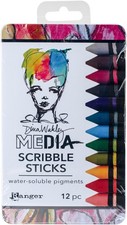 Dina Wakley Media Scribble Sticks 2-12/Pkg