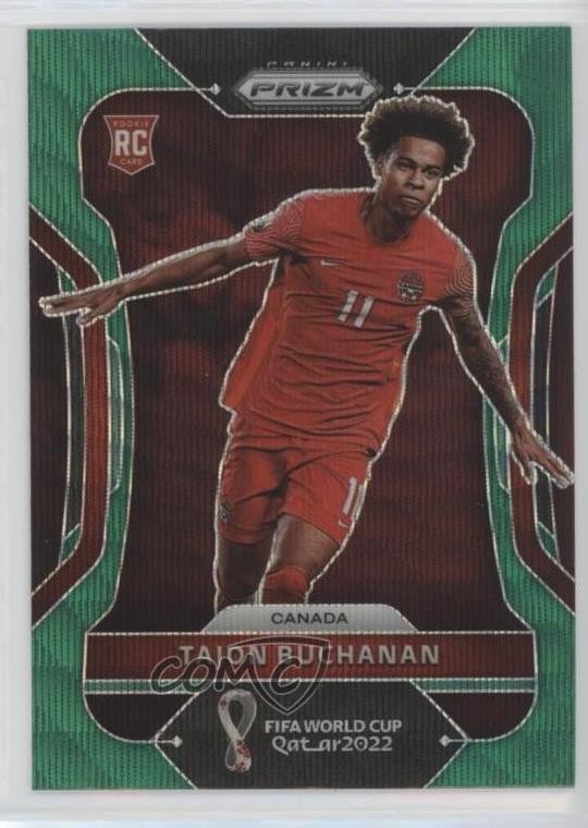 2022 Panini Prizm World Cup Qatar Green Wave Prizm Tajon Buchanan #54 00q0