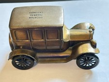 Vintage Banthrico Metal Car Bank - 1926 Model T Ford - Decatur Federal Savings