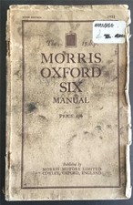 MORRIS OXFORD SIX 1931 Edition Car Manual Handbook AUG 1930 #10410-8/30/5m/H