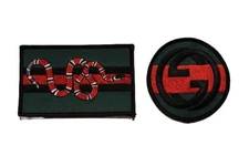 2pc Fashion Design Patch Set of 2 Iron-on Embroidered Patches