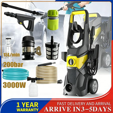 Electric High Power Pressure Washer 3000W Jet Wash Car Cleaner Patio Garden UK