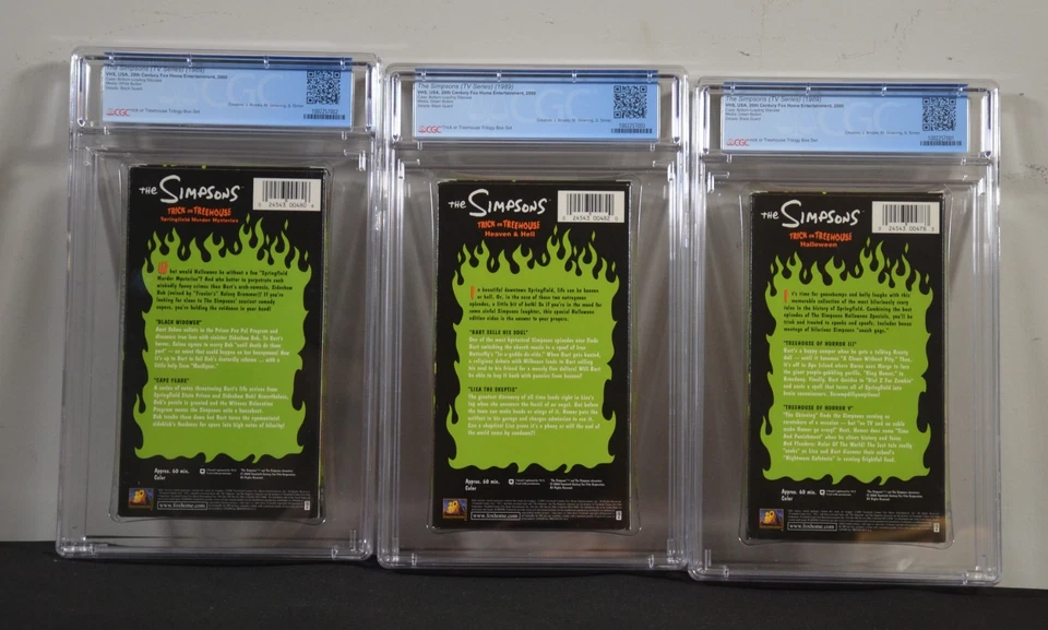 CGC Graded 9.8 9.6 The Simpsons Trick Or Treehouse VHS Trilogy Boxed Set - Image 2 of 4