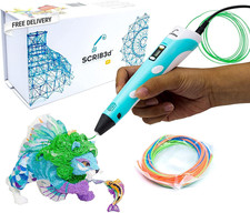 P1 3D Printing Pen with Display Includes 3D Pen 3 Starter Colors of PLA Filament
