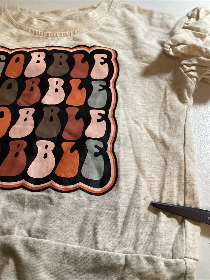 Camisa Gobble Gobble Gobble Niños Mediana Niñas Foto 3 de 3