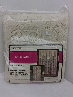 Vtg Geneva Lace Panel Ivory 60'' X 84'' New In Package Victorian Cottage Core