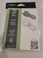 Poppy Stamps Holly Berry Sprig Die