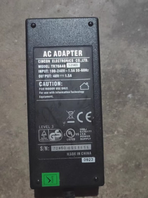 Cincon TR70A48 3-21A03 48V 1.5A 5.5*2.5 AC-Adapter-Netzteil-Ladegerät