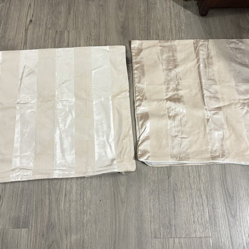 Set of 2 IKEA PIPRANKA 20x20" Cushion Cover Light Beige Velor Velvet