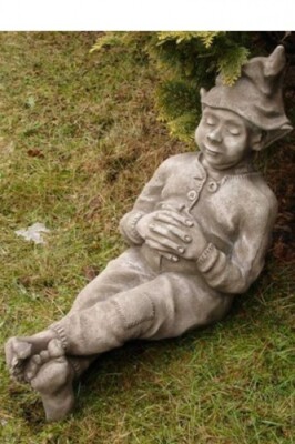 Gartenfigur ''SCHLAFENDER WICHTEL''   by Fiona Scott, Steinguss Sofort Lieferbar