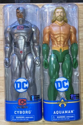 DC Comics Spin Masters 1st Edition 12  Aquaman & Cyborg 2-Pack NEW