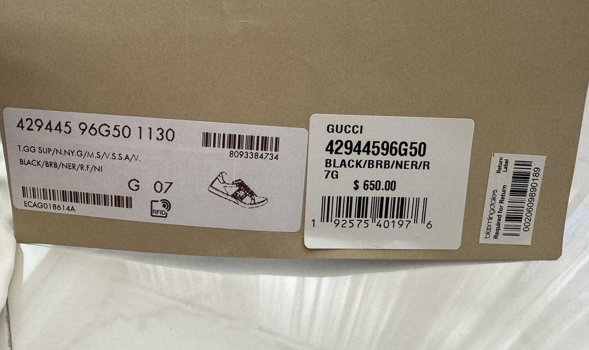 GUCCI ACE GG Supreme Authentic BLUE RED Sneakers Shoe Italy