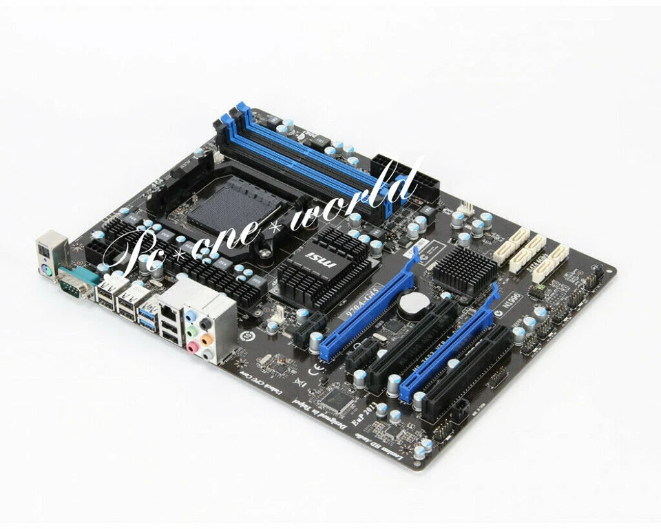 MSI 970A-G45 Motherboard AMD 970 Socket AM3+/AM3 DDR3 DIMM USB3.0 SATA III ATX - Image 3 of 4