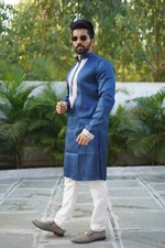 Men Readymade Pakistani Kurta Pyjama Indian Suits Sherwani Wedding Party Groom L