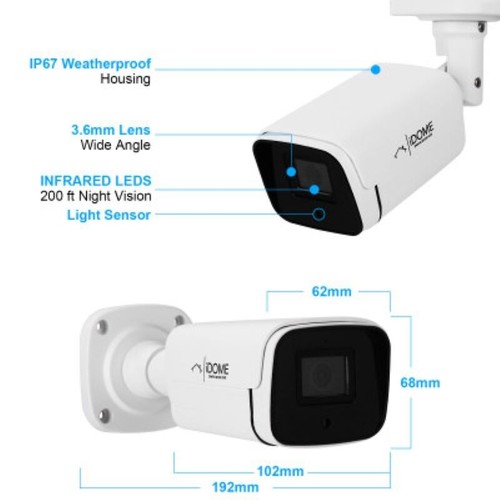 CCTV HOME SECURITY BULLET CAMERA 5MP 3.6M HD OUTDOOR IR NIGHT VISION 4 IN 1 UK - Picture 3 of 6