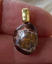 3.52 CT Natural Australian Boulder Opal Oval Multicolor Fire Pendant