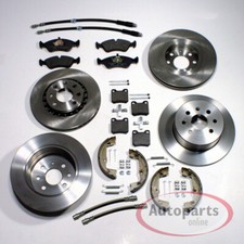Bremsen Set Ø 256 mm + Ø 260 mm Bremsschläuche vorne hinten für Opel Vectra A