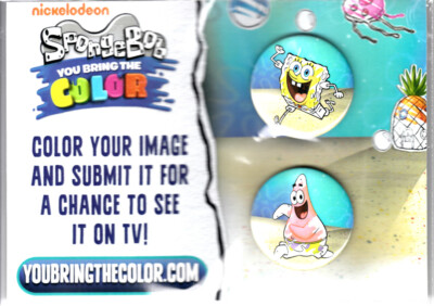 SpongeBob SquarePants 2017 San Diego Comic-Con SDCC set of 2 buttons or pins NEW