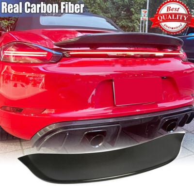 For Porsche 718 Boxster Convertible 16UP Real Carbon Rear Trunk Spoiler Wing Lip