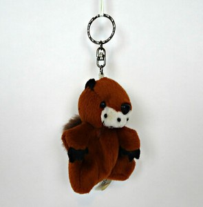 Groundhog Beaver Squirrel Keychain Plush Animal Rodent Mascot Toy Backpack Toy