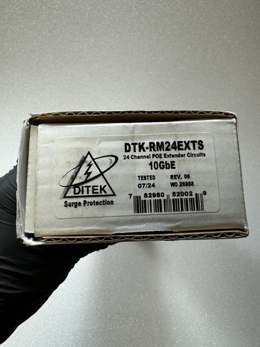 Ditek Ochrona przeciwprzepięciowa 24-kanałowy Rackmount POE Extender 10GBE Ekranowany port RJ45 - Zdjęcie 10 z 10