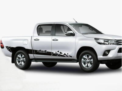 Graphic Racing Stripe Car Sticker For Toyota Hilux 4X4 Off Road