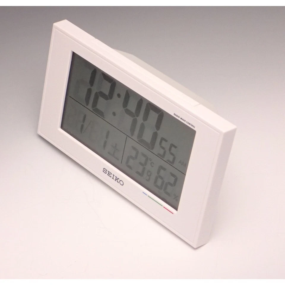 Seiko Japan Alarm Clock with Thermometer Temperature BC402W White - Image 2 of 3